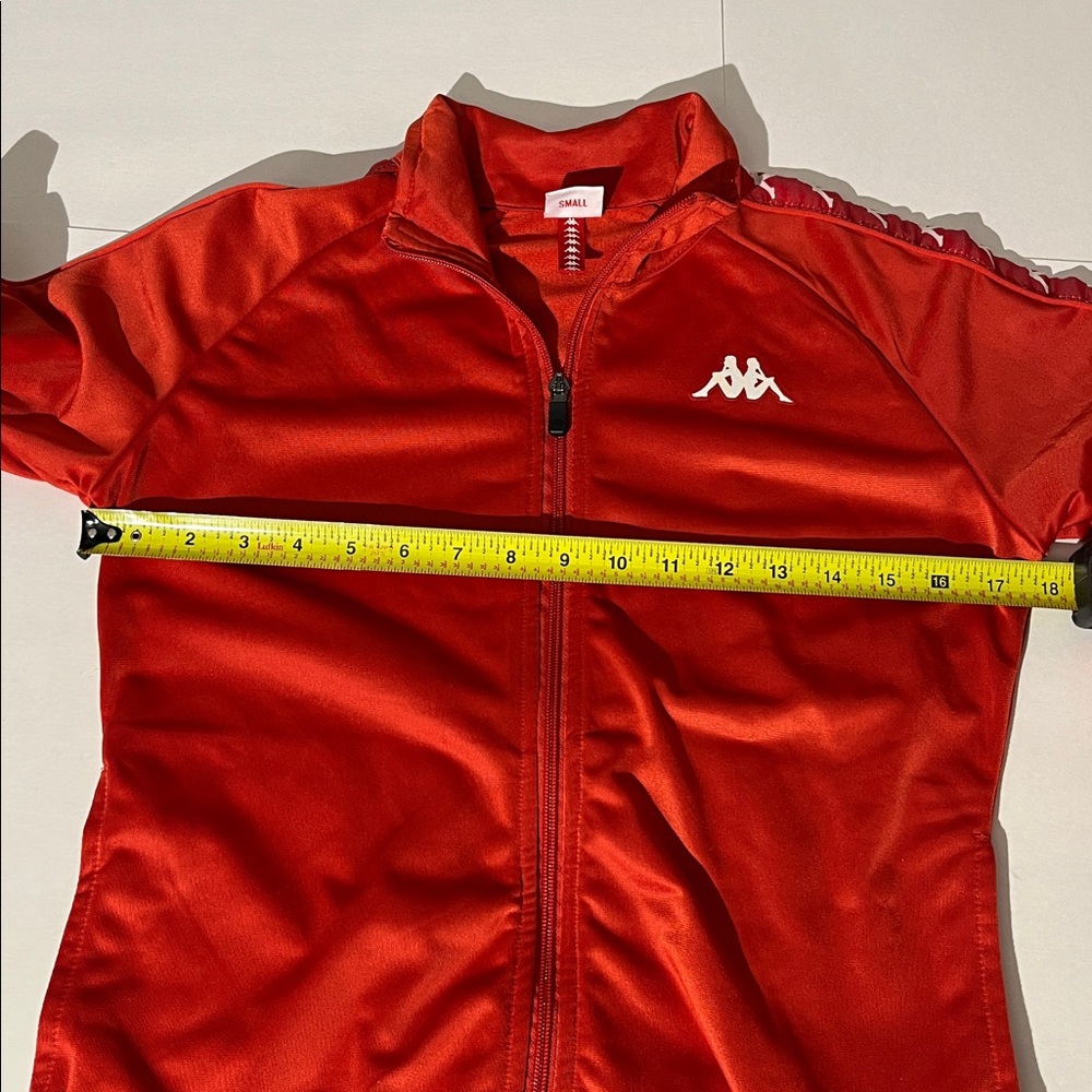 Kappa 222 Banda Anniston Slim Track Jacket Red Small - Picture 5 of 6